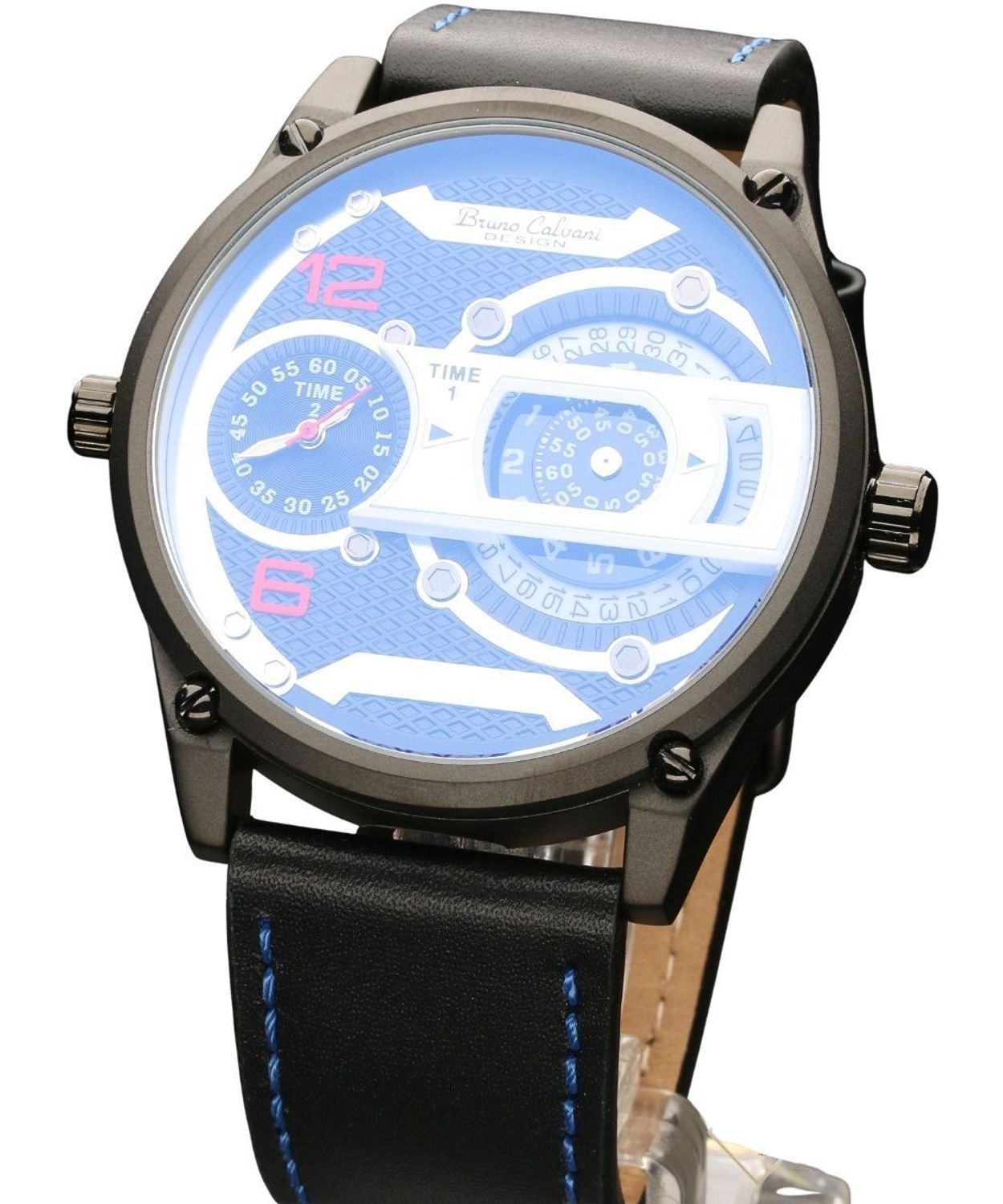 Męski zegarek Bruno Calvani Sport BC1349 Blue Black – sportowy design blue męski.jpg